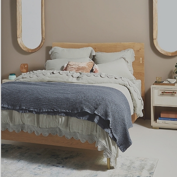 Anthropologie Tranquility Linen Blend Duvet cover - light grey